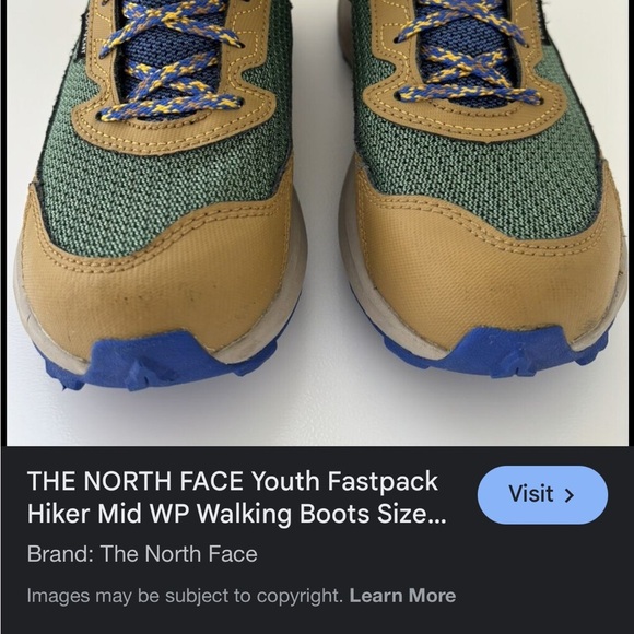 Kids The North Face Youth Fastpack Hiker Mid Walking Boots - Picture 8 of 8